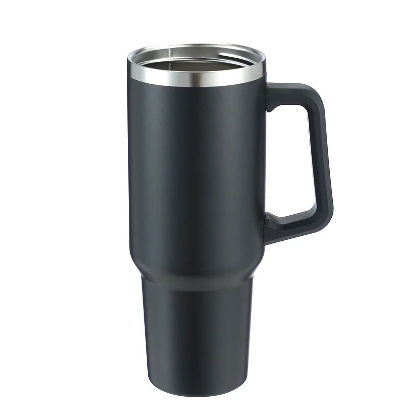 

Straw Stainless Steel Coffee Termos Cup In-Car Vacuum Flasks Portable Water Bottle 40oz Mug With Handle Cafe Insulated Tumbler