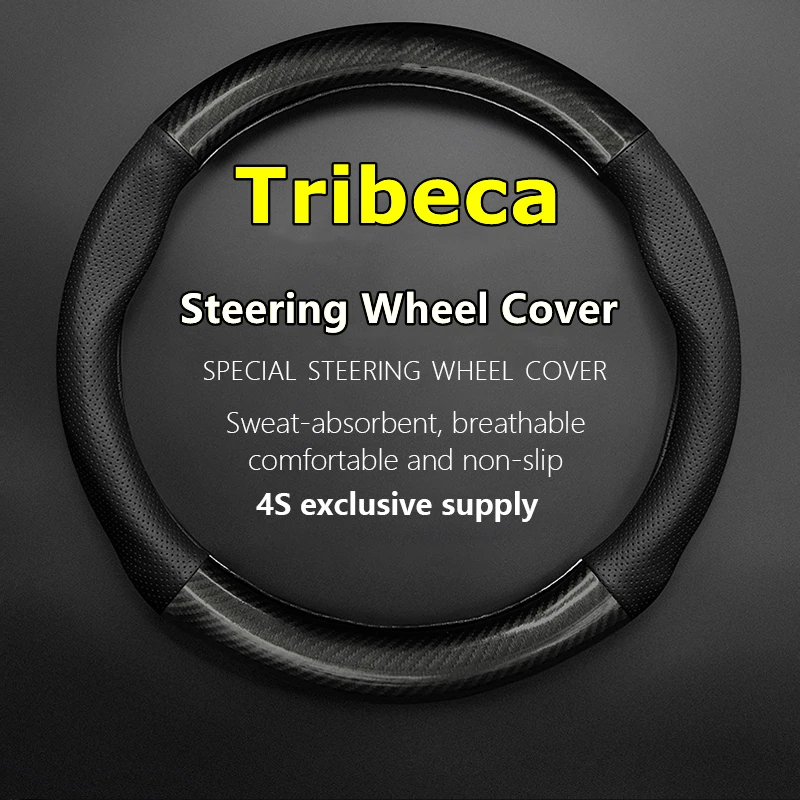 

No Smell Thin For Subaru Tribeca Steering Wheel Cover Genuine Leather Carbon Fiber 2007 2008 2011