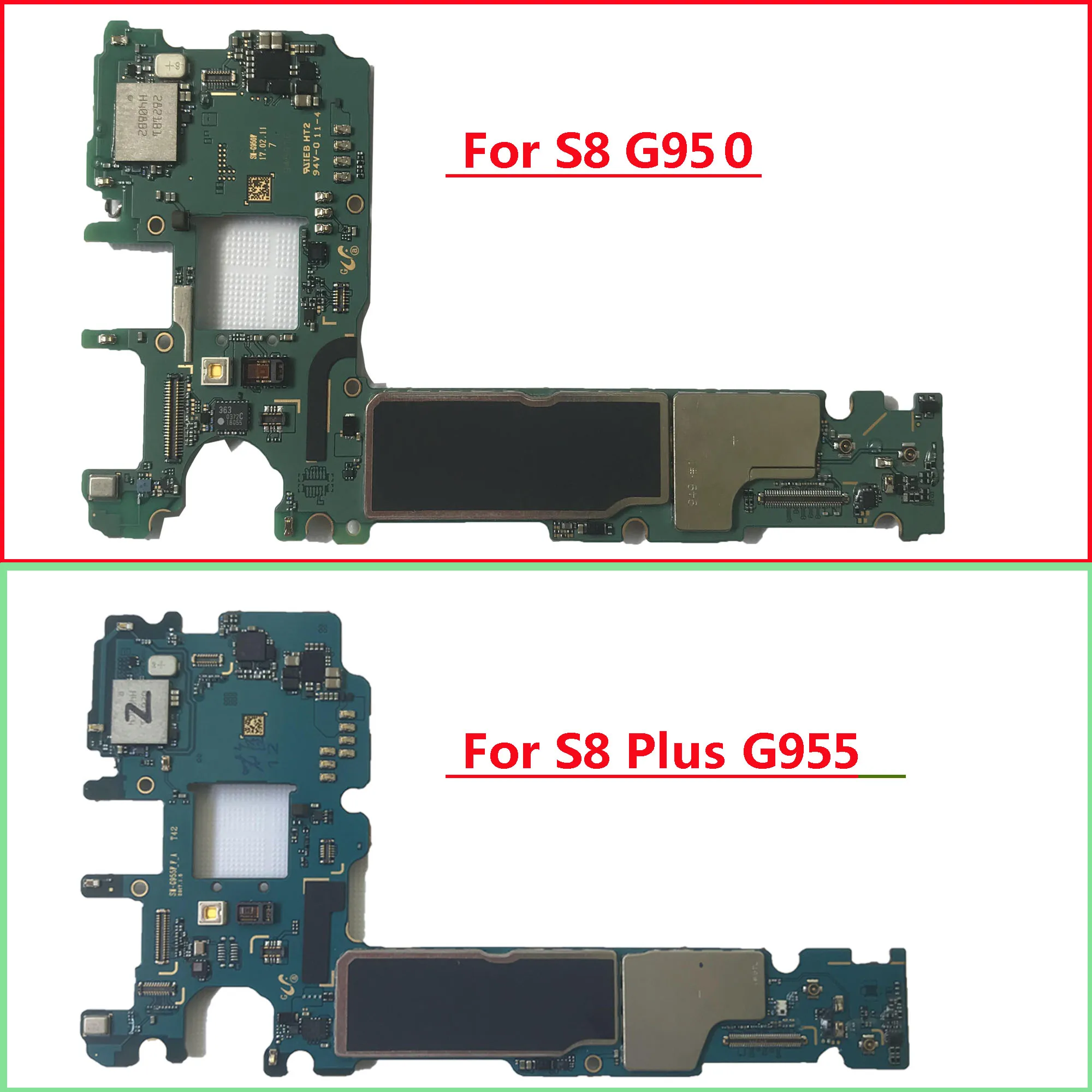 Оригинальная материнская плата для Samsung Galaxy S8 Plus G955F G950F 64GB, разблокированная, главная плата Exynos Europe Version.