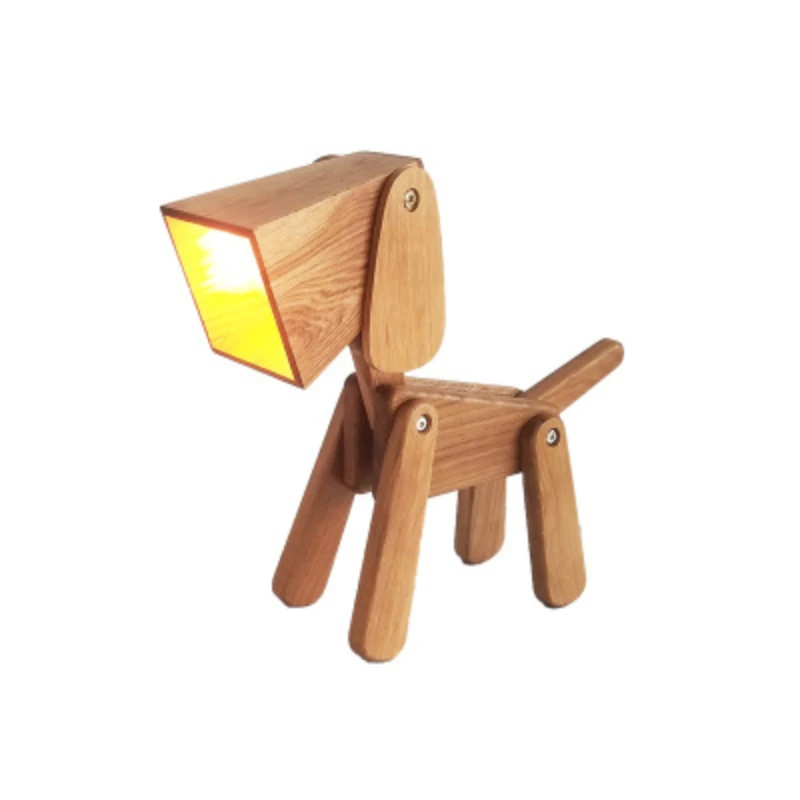 

Гостиничный декоративный деревянный светодиодный прикроватный светильник в скандинавском стиле с изображением милой собаки, ночные свети...