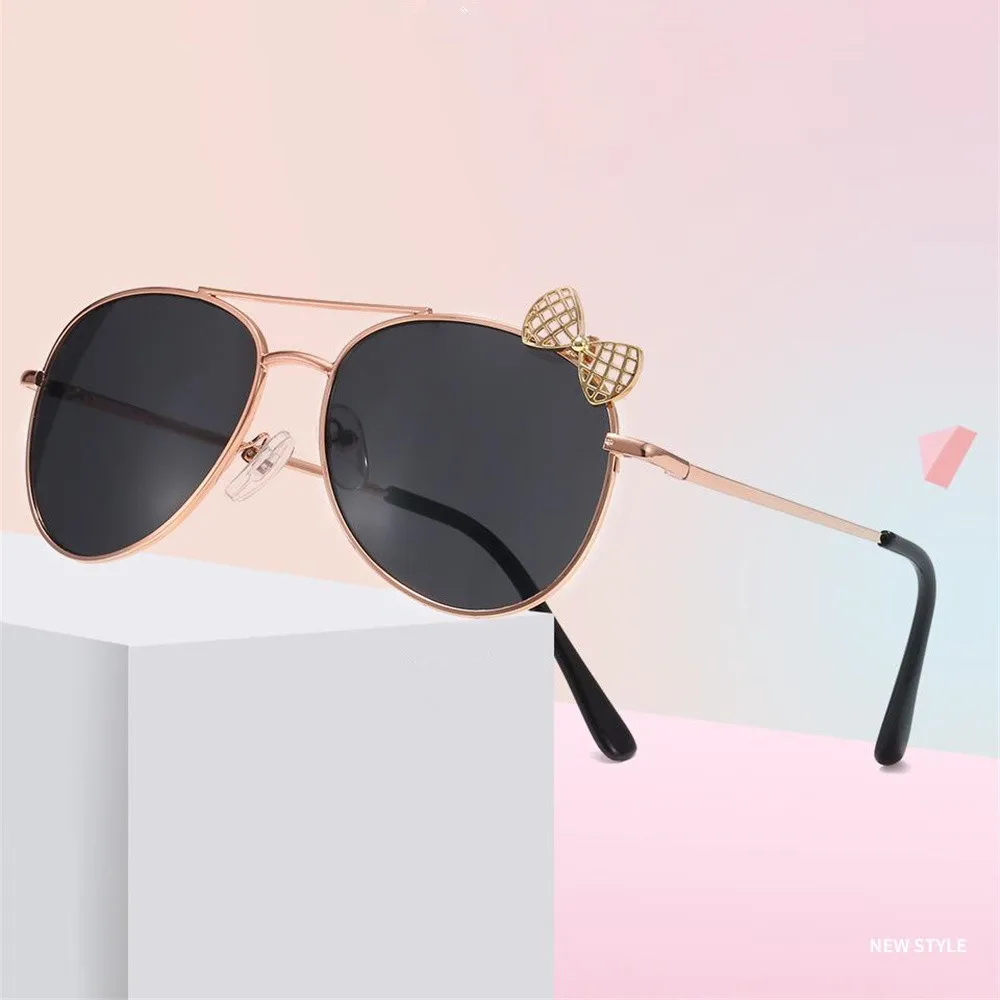 

Kids Sunglasses Metal Frame Bow Children Sun Glasses Fashion Gilrs Outdoor Goggles Party Eyewear Cute Style Eyeglasses