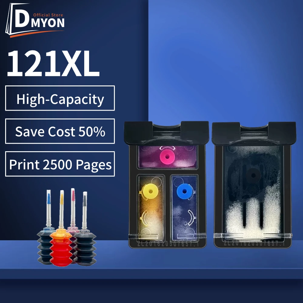 

DMYON 121XL Compatible for HP Deskjet D2563 F4283 F2423 F2483 F2493 F4213 F4275 F4583 Printer for HP 121 XL hp121 Ink Cartridge