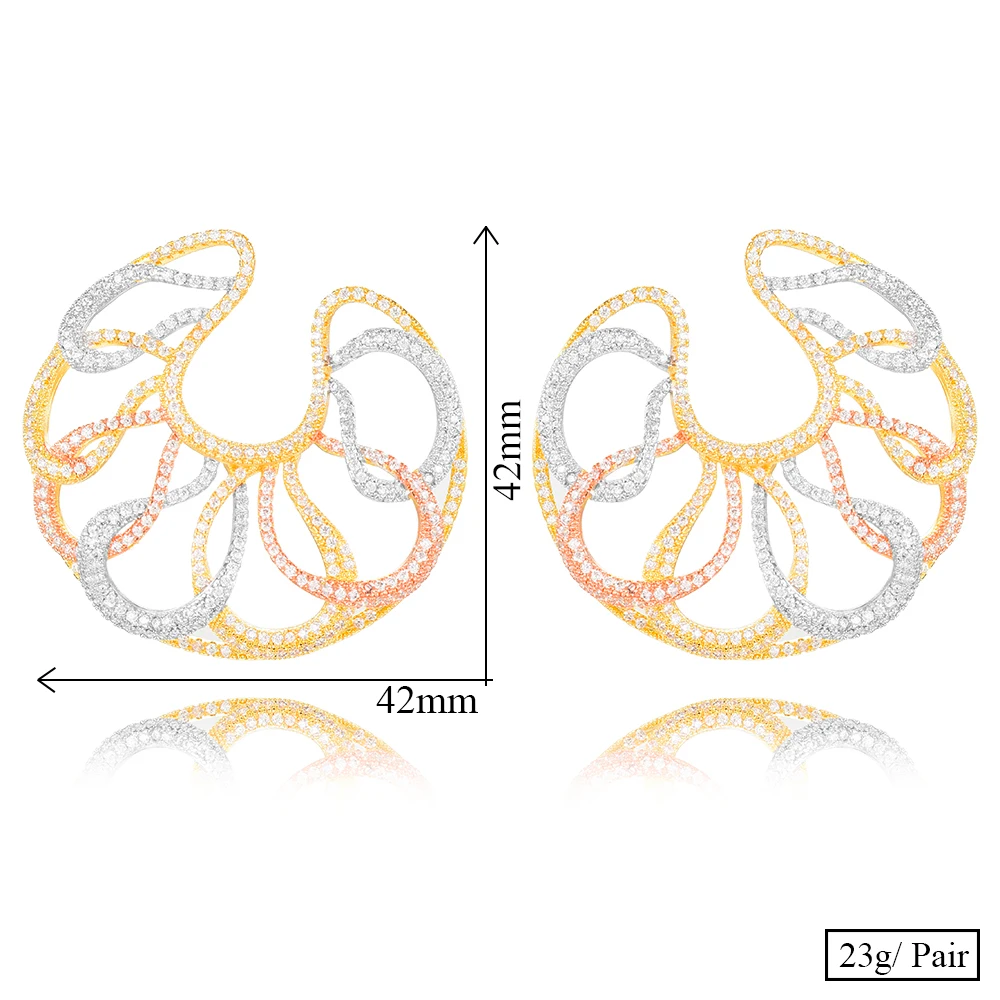 Kellybola Charm Round Earrings For Women Bridal Wedding Noble Daily Party Show Luxury Gift boucle d'oreille femme 2022