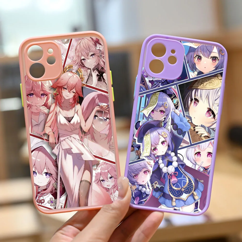 

Anime Genshin Impact Shockproof Phone Case for IPhone 14 13 12 11 Pro Max Mini XS X XR SE2 7 8Plus Soft Cover Tighnari Tartaglia