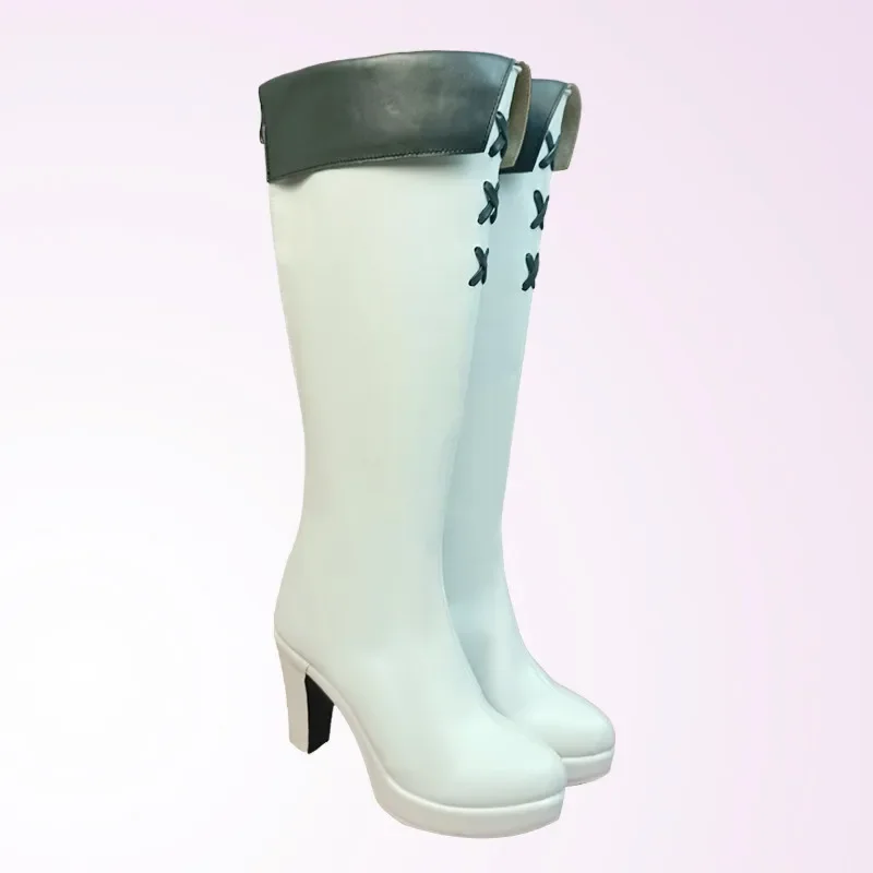 Белые ботинки для косплея Akame Ga Kill General Esdeath женские на высоком каблуке Костюмные