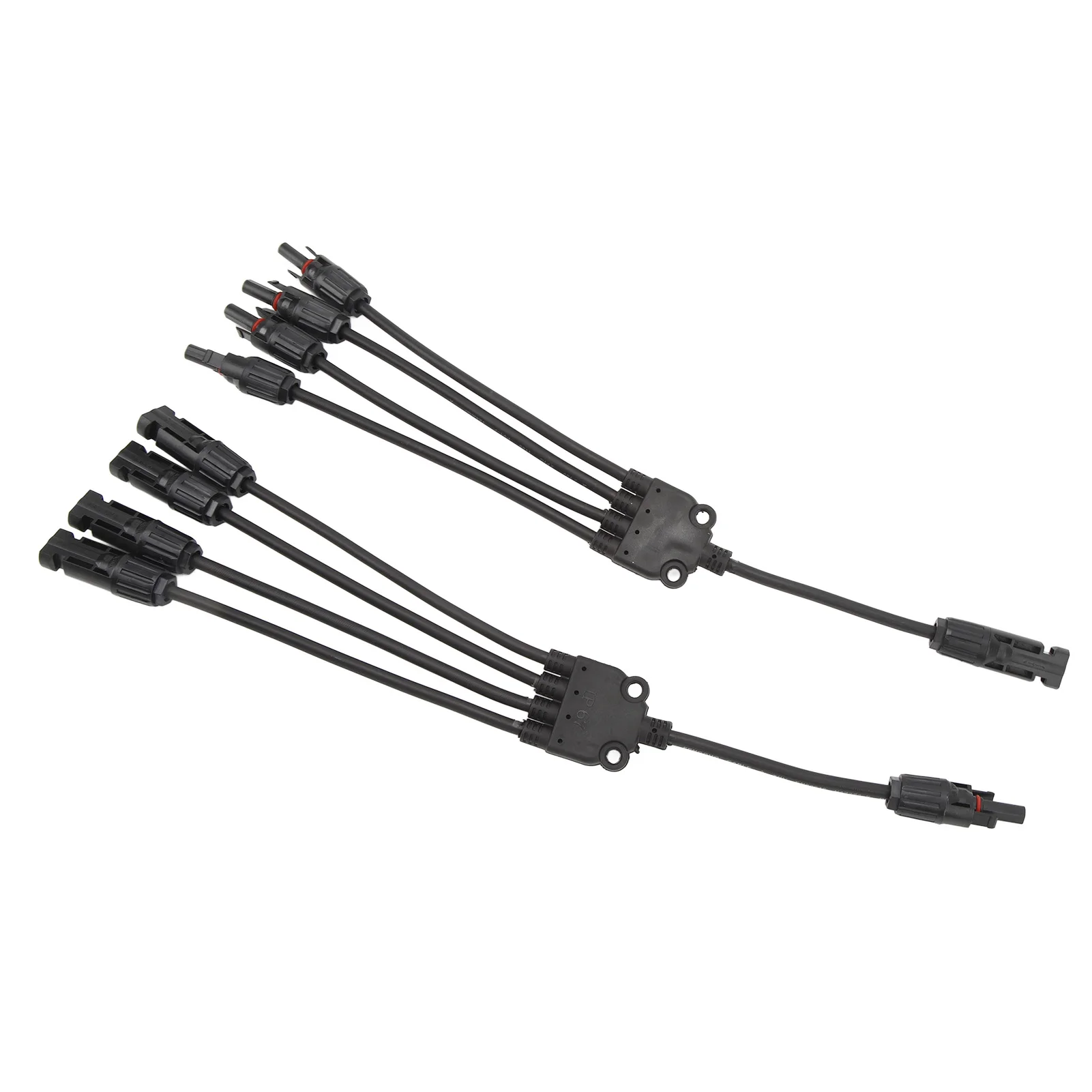 Solar Connectors 1 to 4 Y Branch Parallel Adapter Cable Wire Plug Tool Kit for Panel