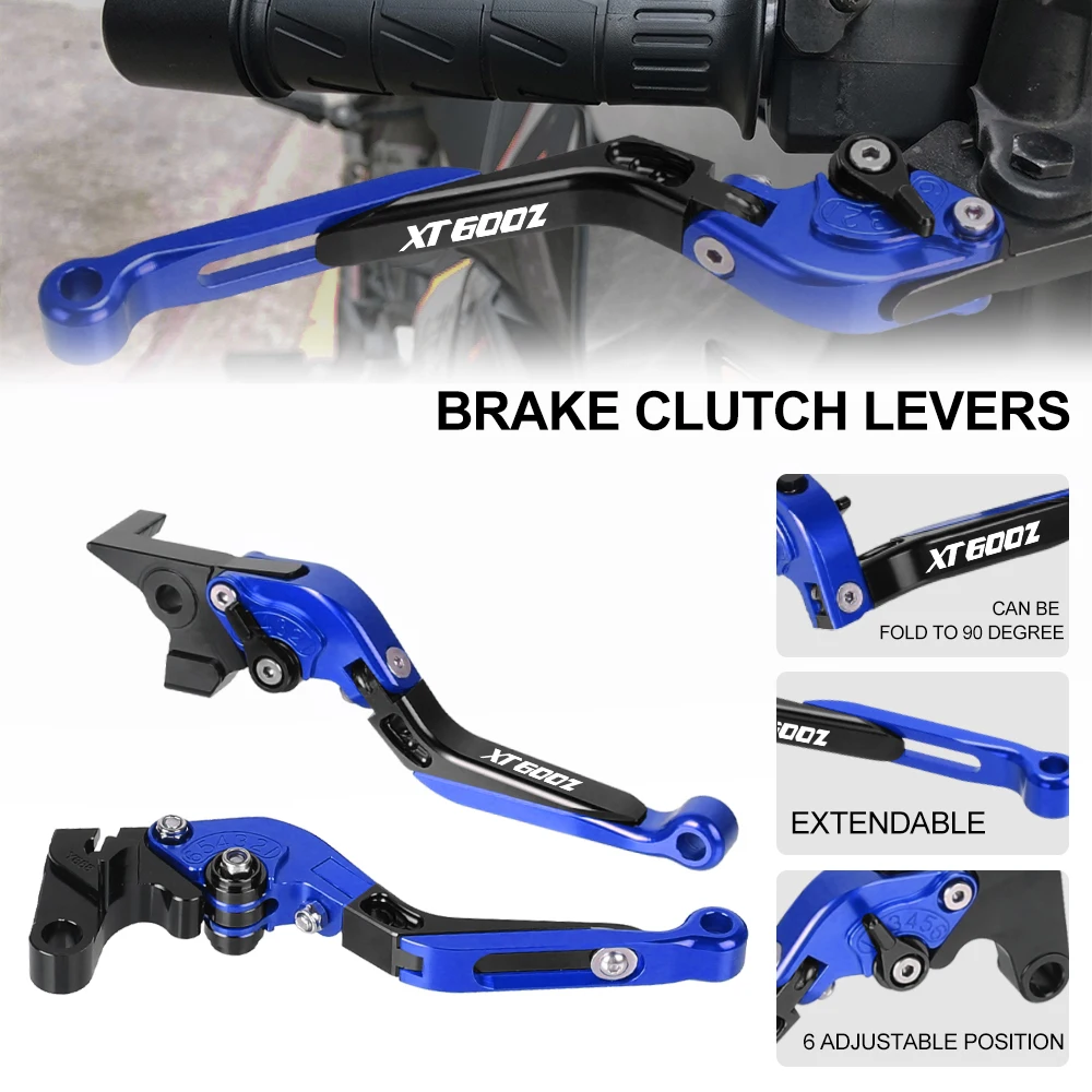 

Motorcycle Accessories Aluminum Adjustable Folding Extendable Brake Clutch Levers Handle For Yamaha XT600Z TENERE 1984 1985 1986