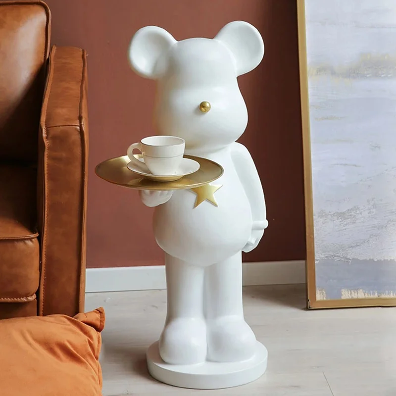 

Домашний модный Декор, статуэтка медведя из смолы, украшение для гостиной, большая статуэтка, скульптура, креативный поднос для хранения, де...