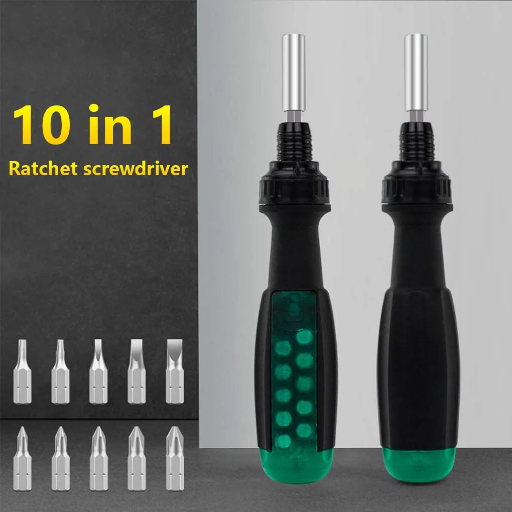 

11 Pieces Set Screwdriver Portable Nonslip Multifunctional 3 Gear Replacement Repairing Installing Screw Bolts Driver