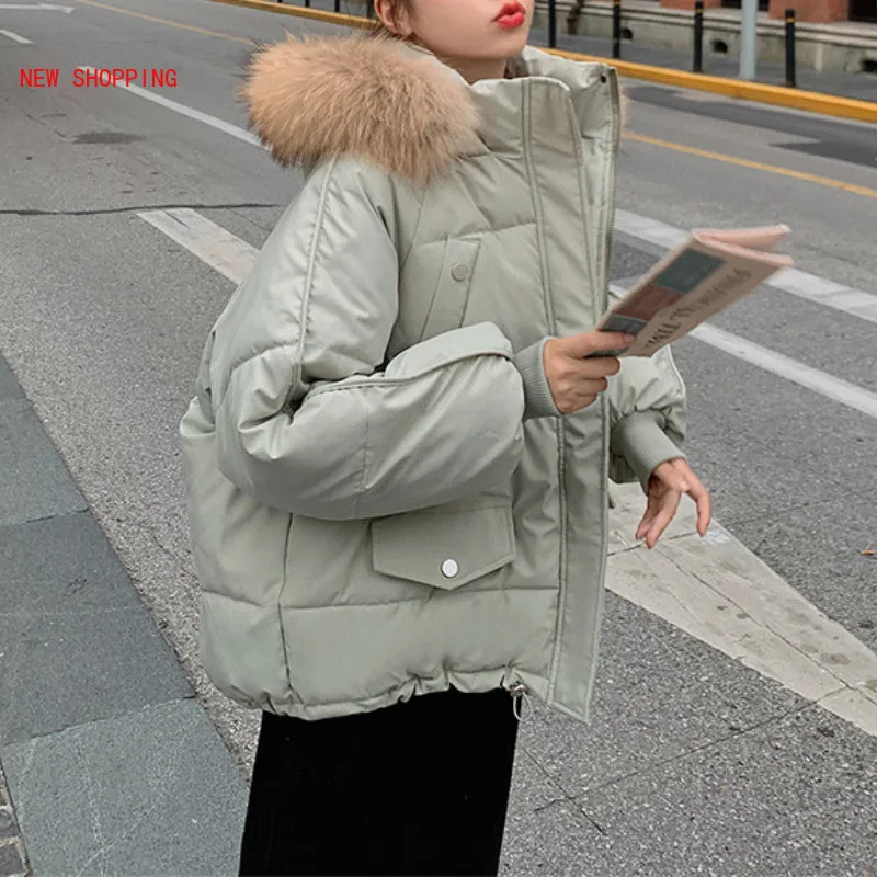 Зимняя хлопковая парка размера плюс Женская куртка с воротником из