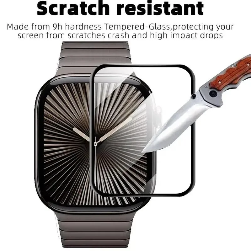 Мягкая Защитная Пленка 9D С Полным Покрытием Для Apple Watch Series 9 Из Закаленного Стекла