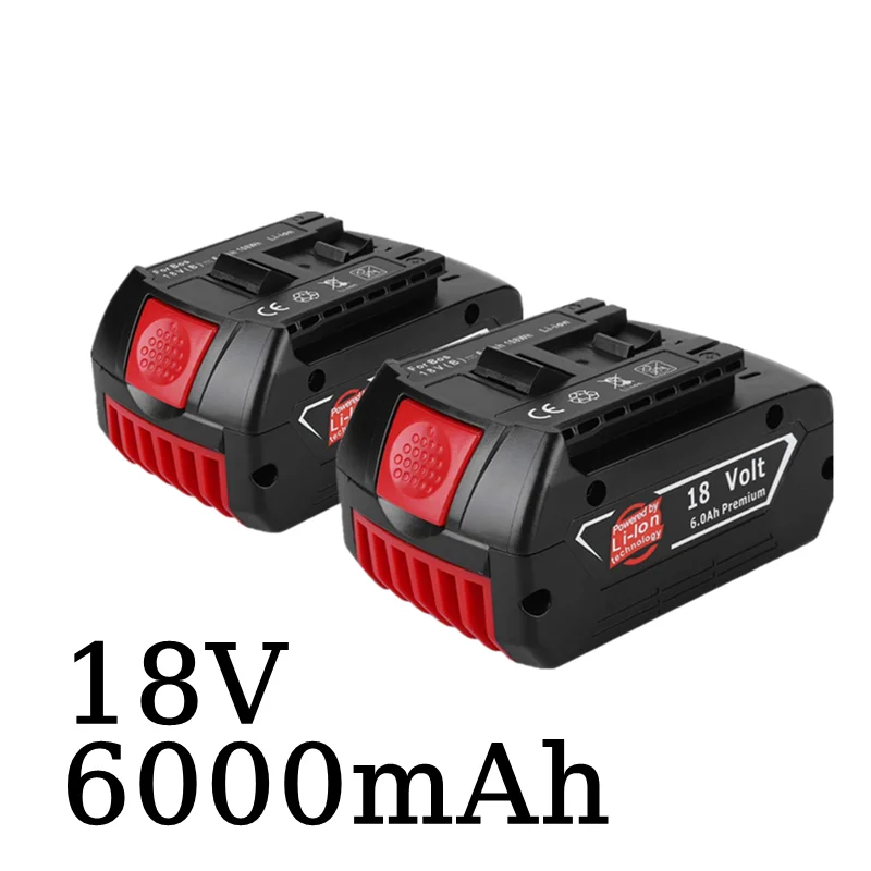 100% Originele18V 6000Mah Oplaadbare Batterij Voor Bosch 18V Batterij Backup Draagbare Vervanging Voor Bosch BAT609 Indicator