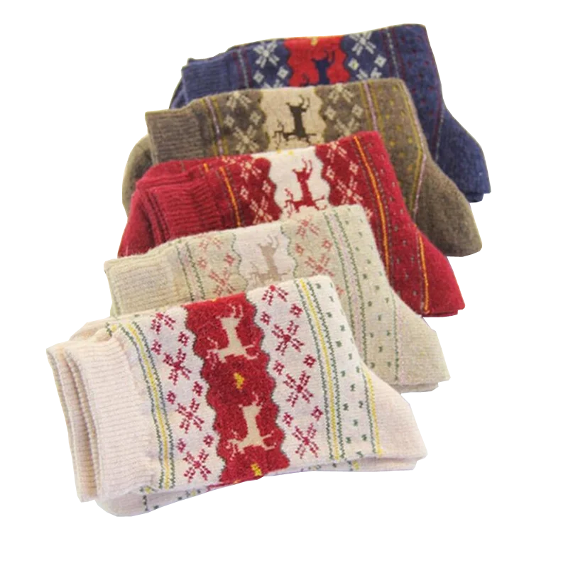 Милые вещи, женские рождественские шерстяные носки, Осень-зима, милые теплые пушистые носки, женские милые искусственные животные