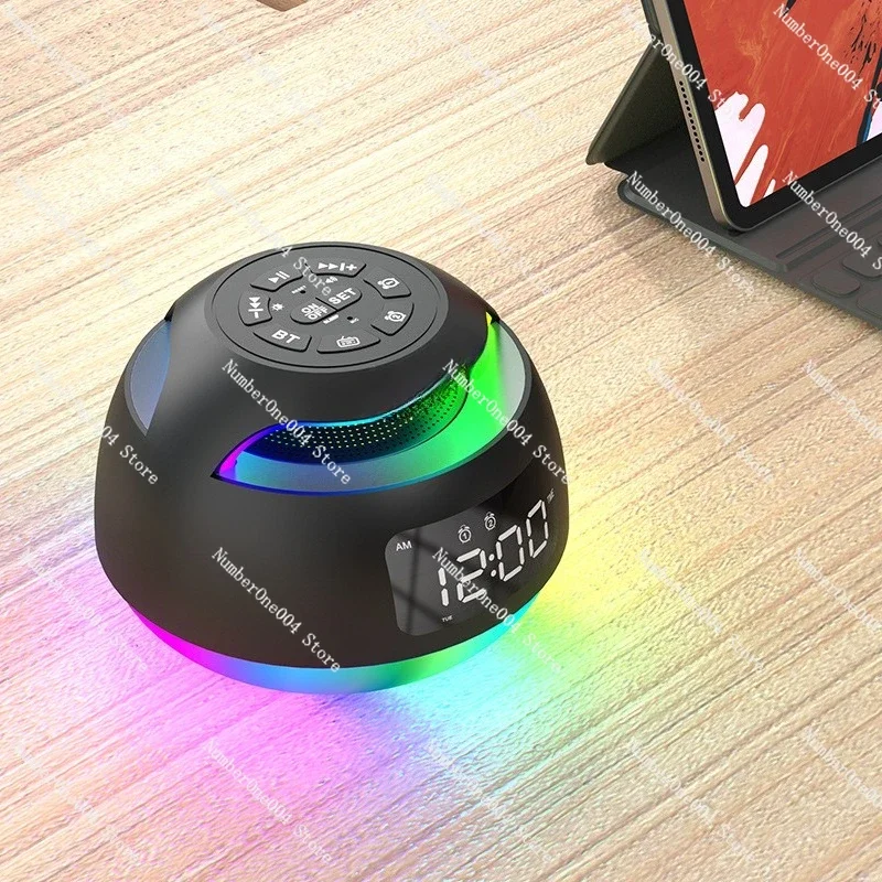 Фото Новый Bluetooth-радиочасы с LED-дисплеем, настольный электронный будильник для студентов с цветной подсветкой и функцией окружающего освещения №5