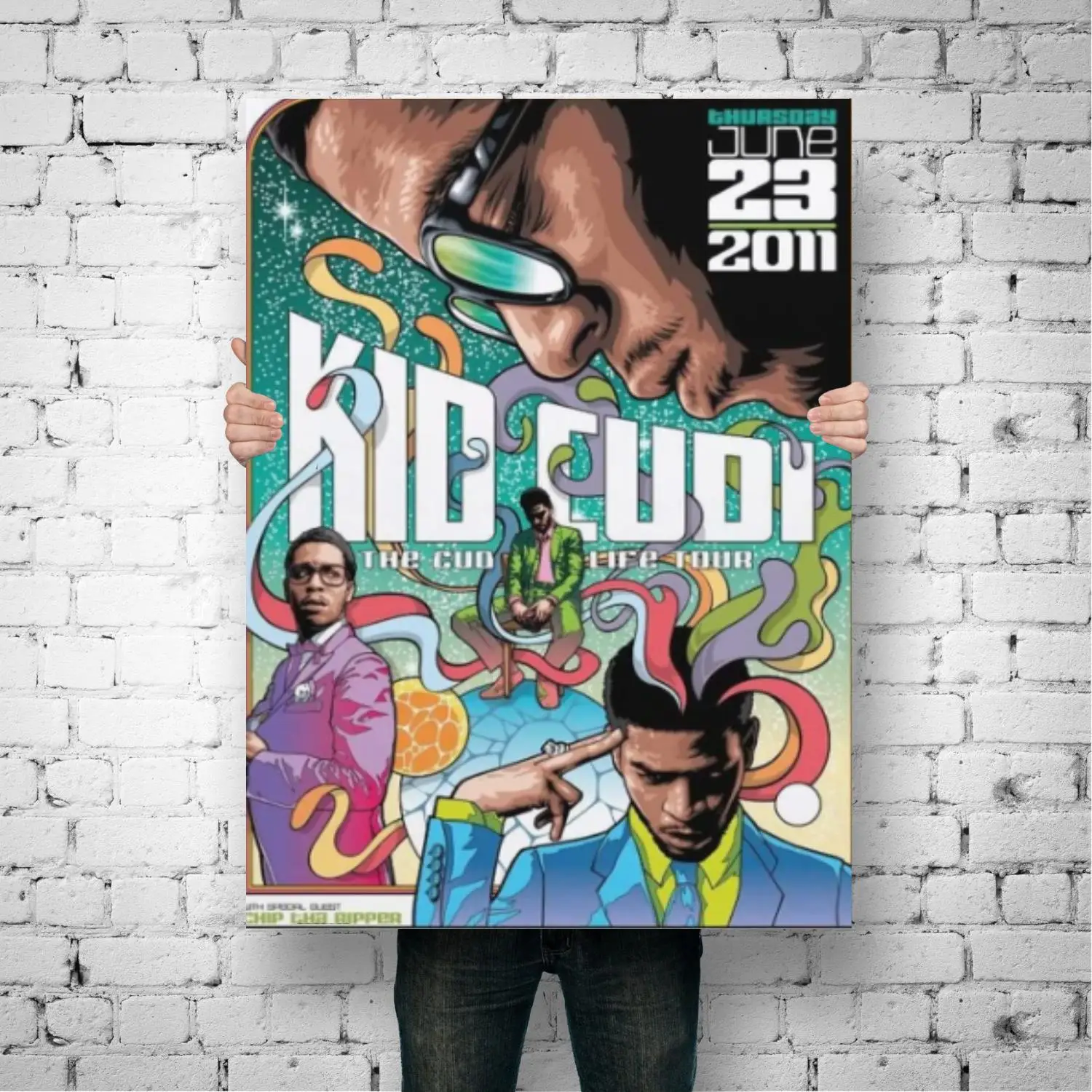 Kid cudi singer 24x3 6 плакат декоративной живописи холст стены искусство гостиной