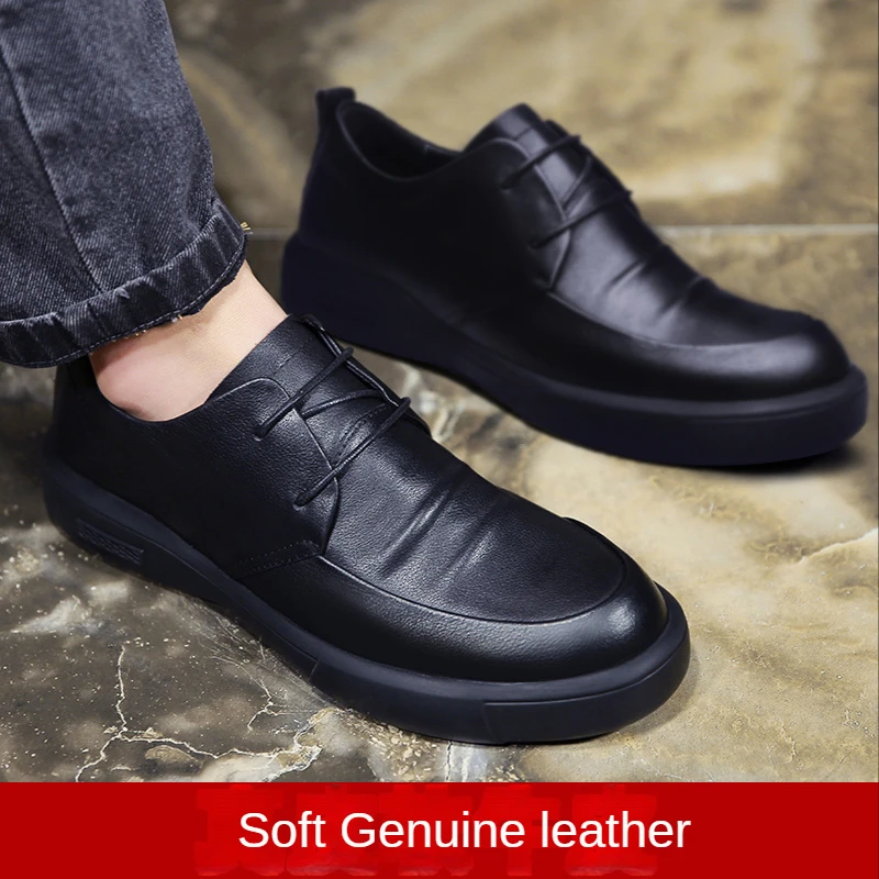 

Men Soft Genuine leather shoes Handmade Comfort Light Man Boat Loafers Male Moccasins Breathable Sneakers Black Driving Footwear
