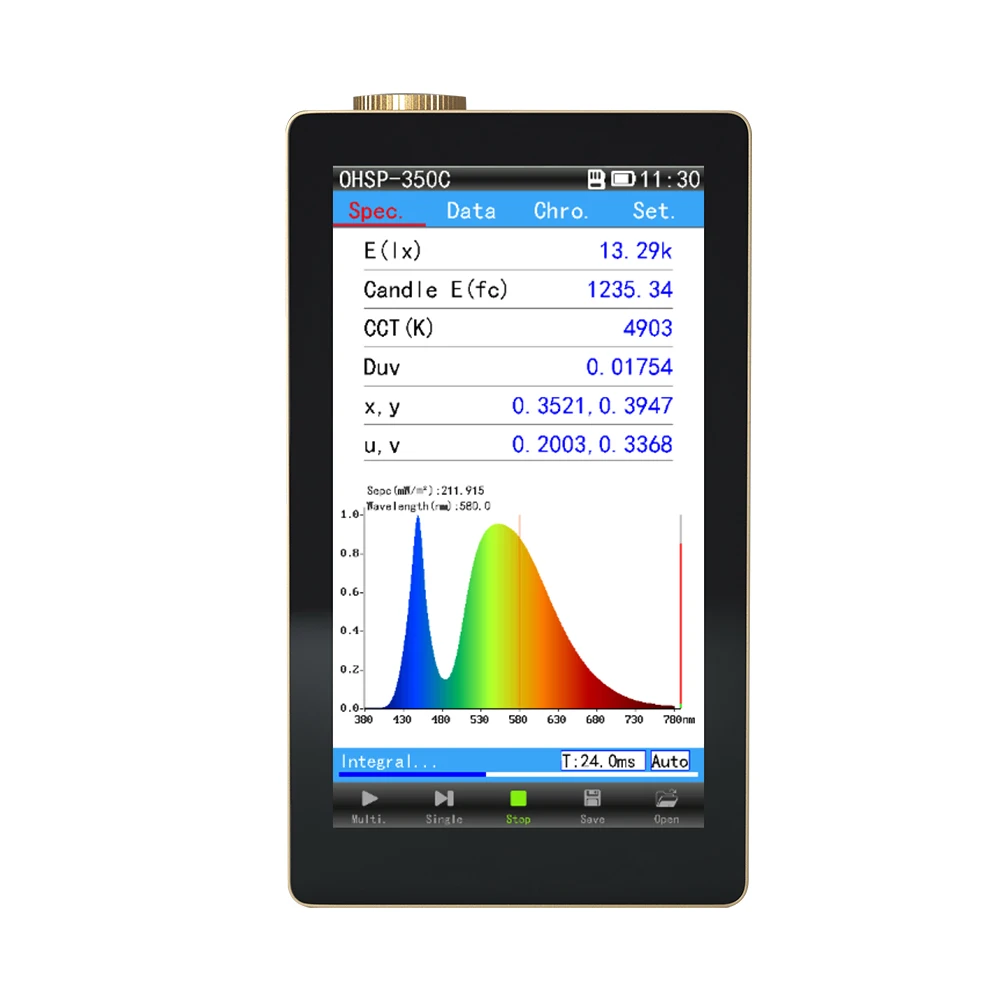 

Handheld spectrometer OHSP350C LED light meter Portable Aluminum Alloy Colorimeter / Color Tester/Spectrometers For Sale