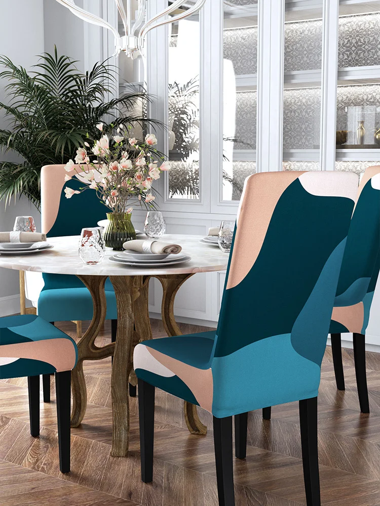 

Simple modern chair cover summer seat cover household chair cover dining table universal seat cover backrest integrated