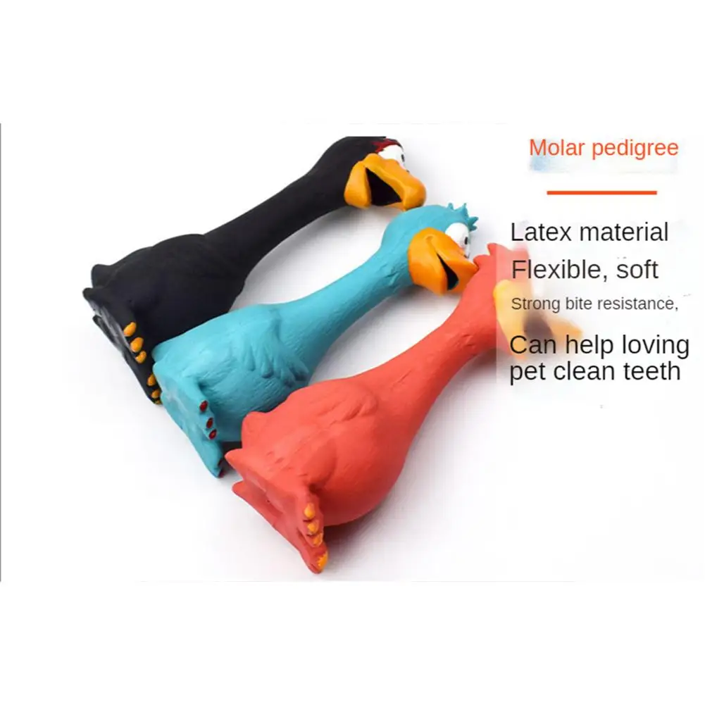 Латексная кричащая курица звуковой пищалка игрушки для собак Интерактивная