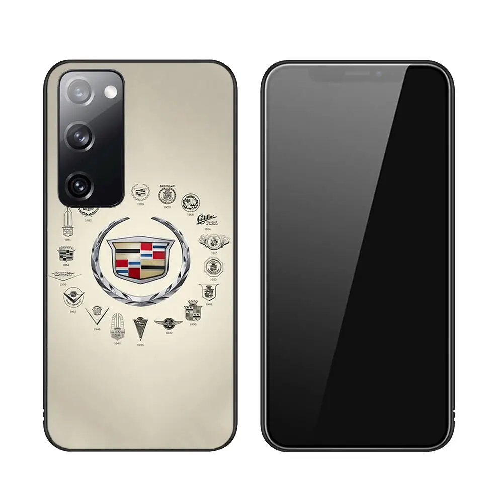 Cadillac Logo Fashion Phone Case For Samsung Galaxy S23 S21 S10 S30 S20 S22 S8 S9 S30 Pro Plus Ultra Fe Design Black Phone Cover
