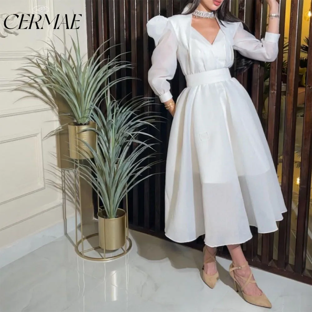 

Женское шифоновое платье с длинным рукавом, V-образным вырезом и поясом