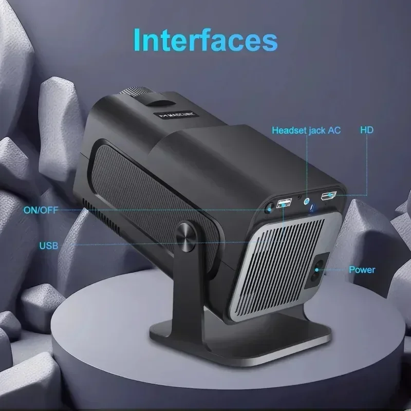 Мини-проектор HY320 720P Android 11 4K 300ANSI Wifi6 BT5.0