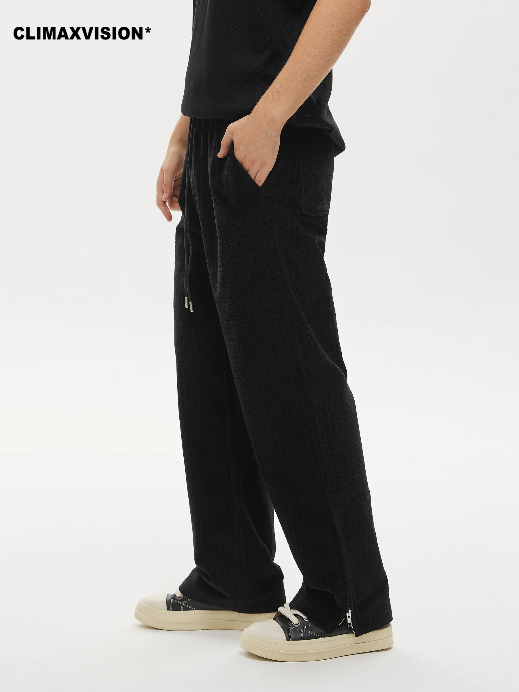 Climax Vision весна/лето новые вельветовые повседневные брюки с текстурой в тонкую
