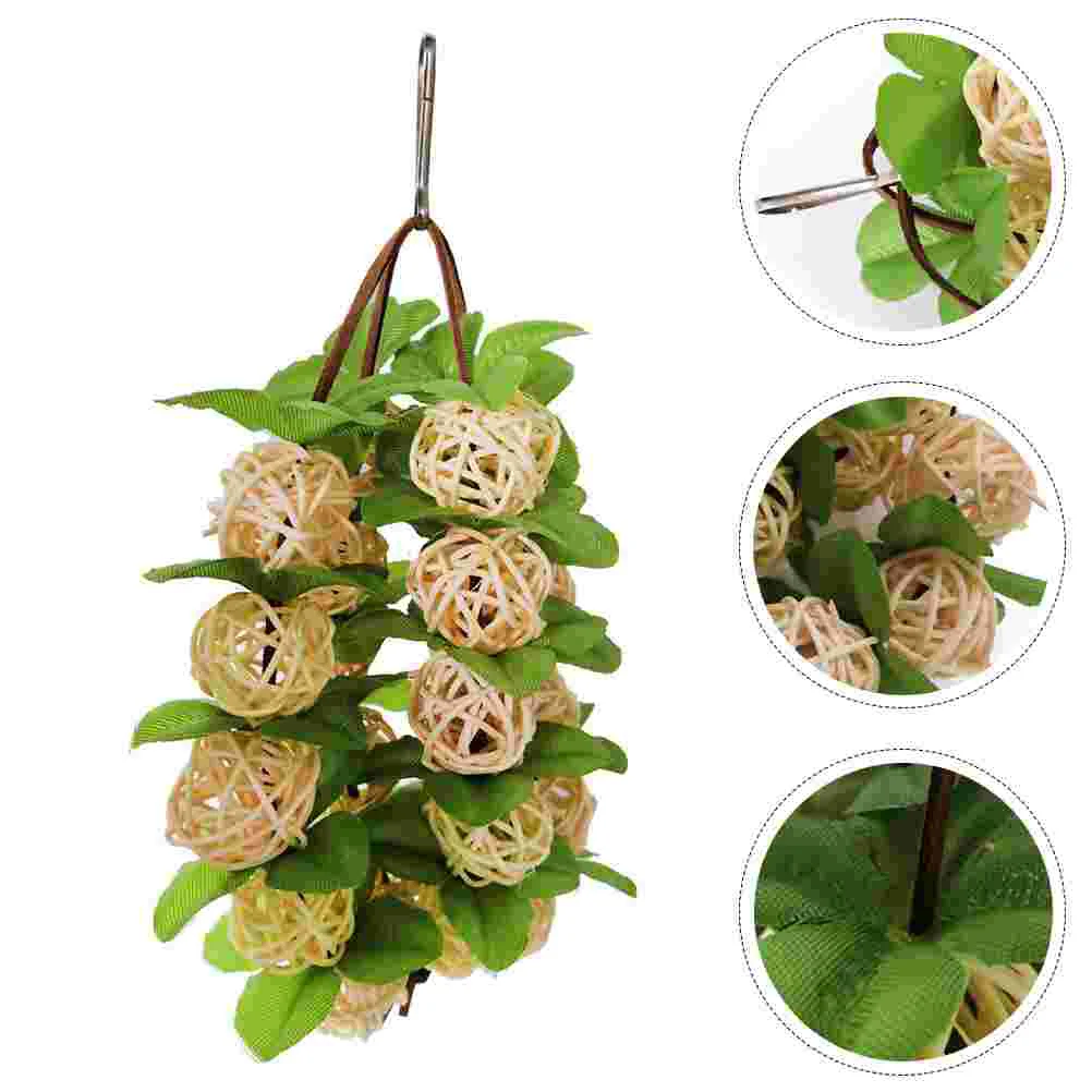 

Toys Parrot Toy Bird Rattan Cage Hanging Accessories Chew Nibbling Plaything Chewing Parrots Pet Swing Parakeet Supplies