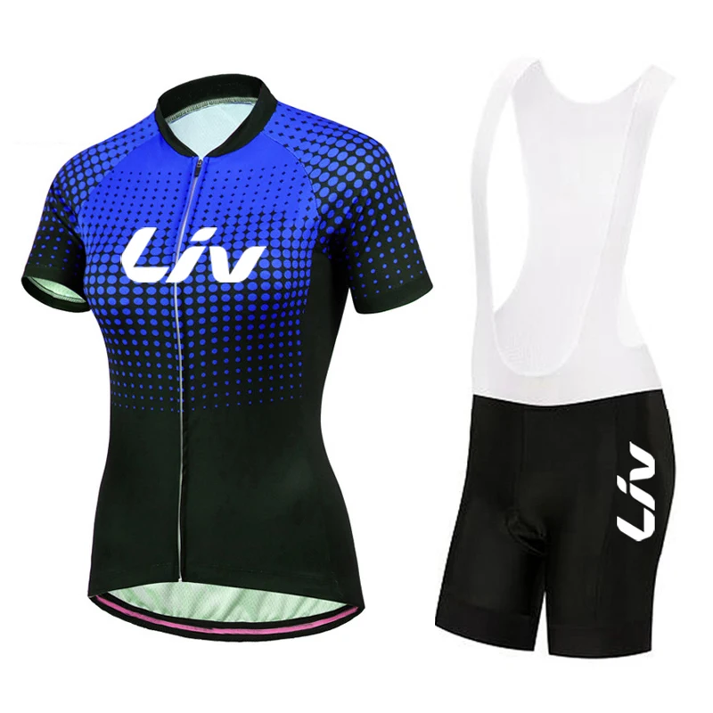 

New 2022 LIV Women Cycling Jersey Set Summer Bicycle Clothes Short Sleeve Cycling Clothing Mujer Cycling Wear Bib Short Pants
