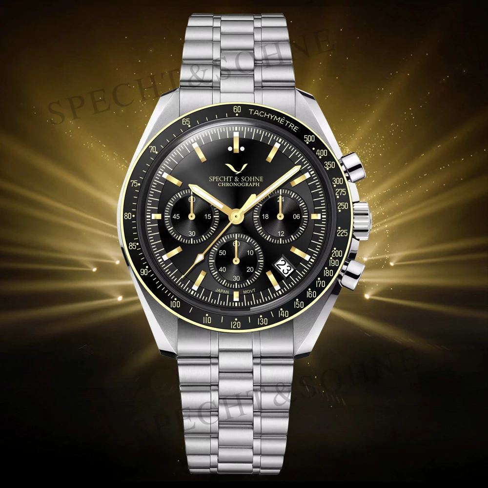 

New Arrivals 2023 Watch Mens Watches Top Brand Luxury Specht&Sohne Moon Quartz Watch VK63 Functional Chronograph Movement 5ATM