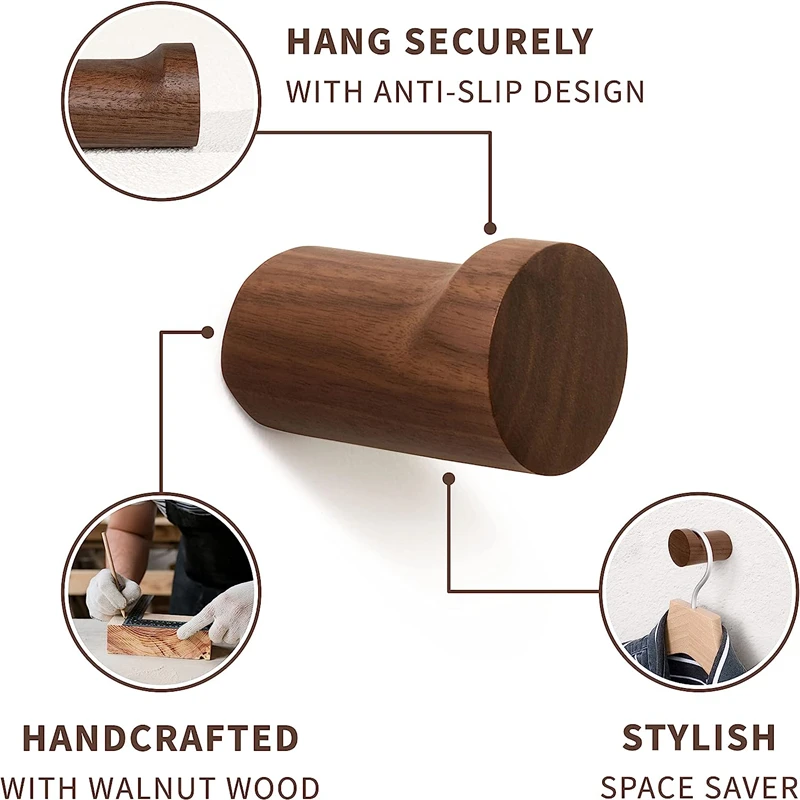 4/6 шт. настенные крючки для шляпы