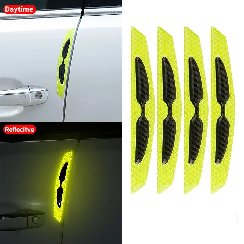 

4 шт. 3D наклейка из углеродного волокна для защиты от царапин на дверную ручку автомобиля, Защитная пленка для защиты от царапин на дверную ручку автомобиля