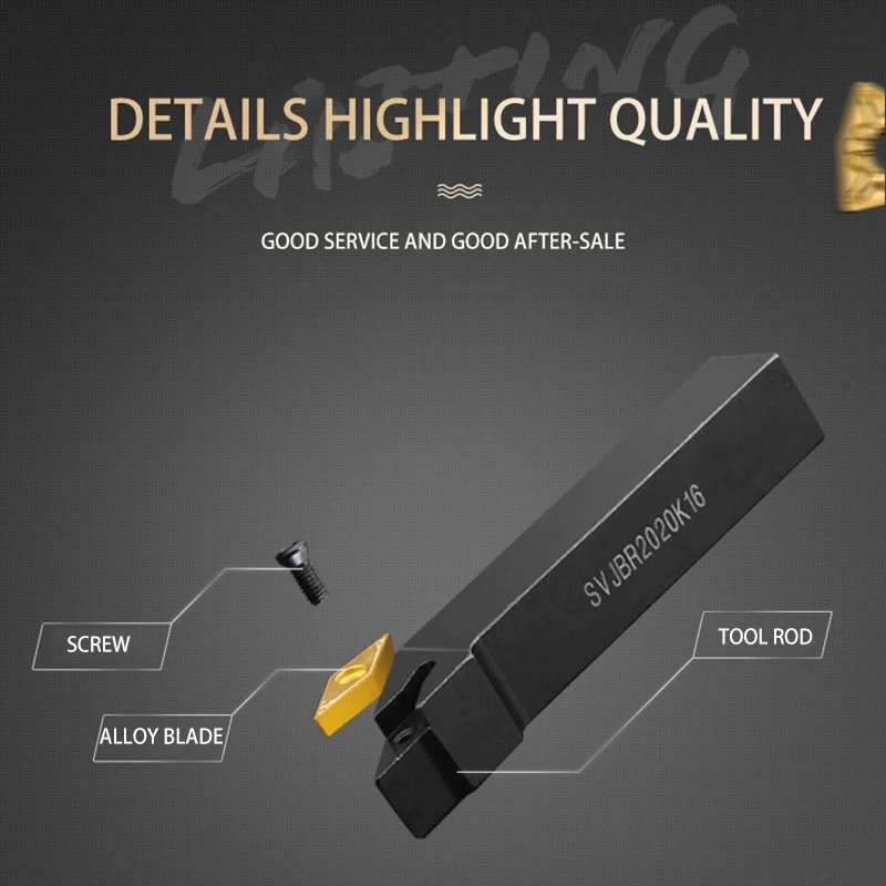 Внешний токарный инструмент KaKarot SVJBR1616H16 SVJBR2020K16 SVJBR2525M16 VBMT16 Твердосплавные