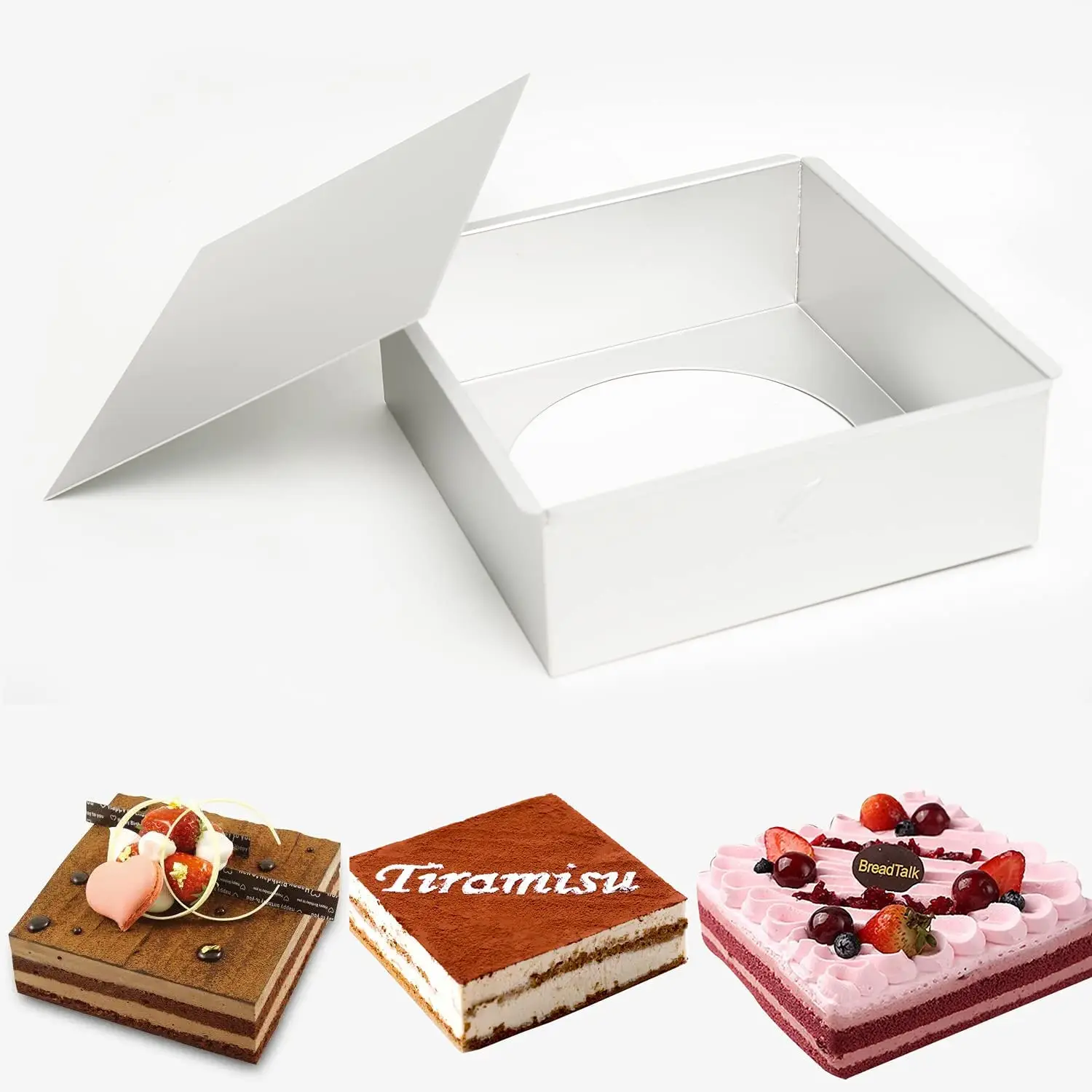 

8 inch square aluminum movable bottom cake mould for baking pan