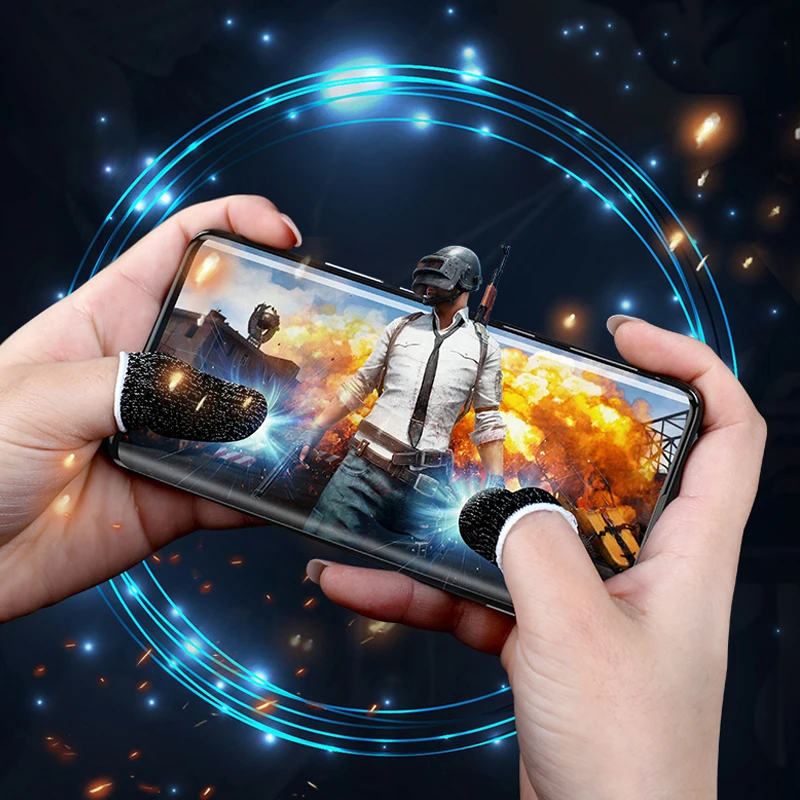 

5*2Pcs Finger Cover Game Controller For PUBG Sweat Proof Non-Scratch Sensitive Touch Screen Gaming Finger Thumb Sleeve Gloves