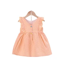 new summer baby clothes children girls fashion cotton plaid dress toddler casual costume infant sports clothing kids sportswear