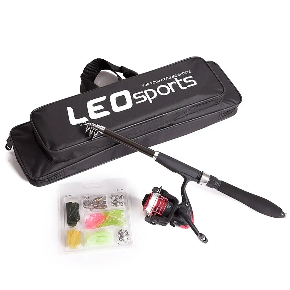 

Телескопическая удочка, набор катушек для рыбалки с леской из углеродного волокна, рыболовные снасти для соленой и пресноводной воды