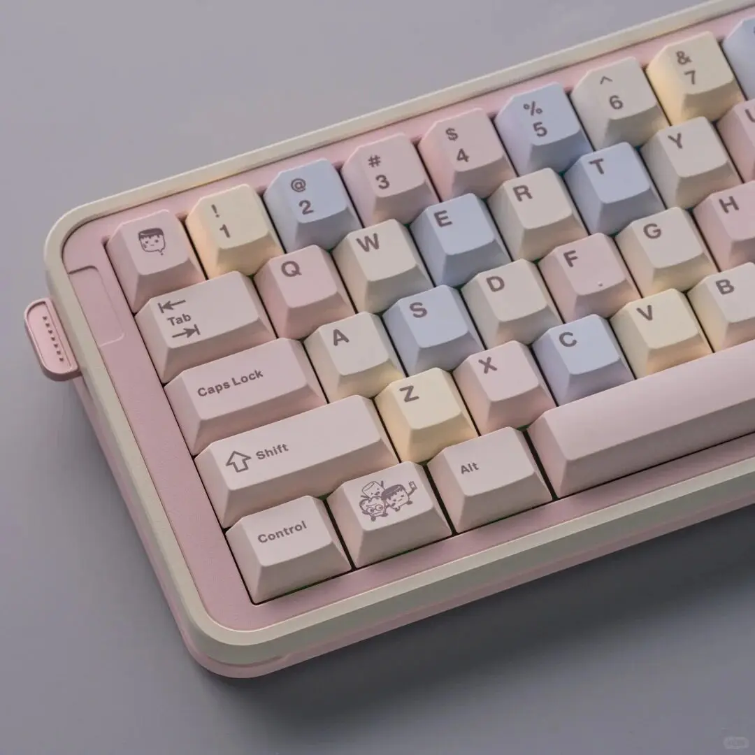 Фото Клавиши Qwertykeys ONEKEY Marshmallow PBT Dye Sub для механической клавиатуры, профиль Cherry, для самостоятельной сборки клавиатуры №2