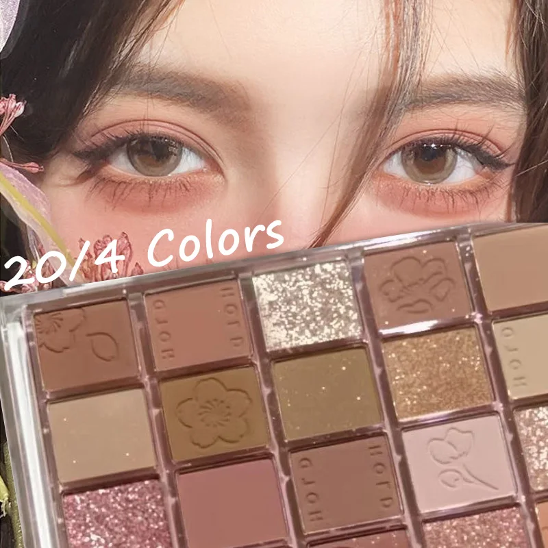 

20 Colors Eyeshadow Palette Pearly Matte Earth Color Eyeshadow Portable Shiny Long Lasting Natural Eyeshadow Eye Makeup Cosmetic