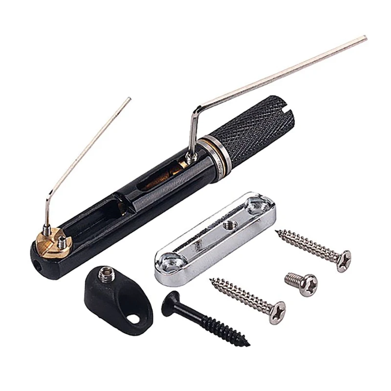 

Black 5 Strings Nickel Single Headless Round Bar Bridges Kit Guitar Bass Accessories