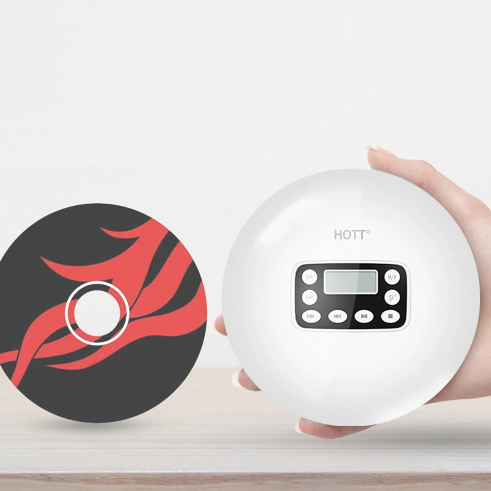 HOTT CD711T перезаряжаемый Bluetooth портативный MP3 CD плеер для дома путешествия и