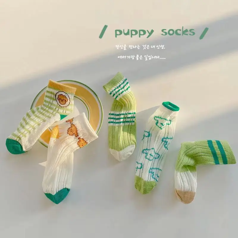 

Children's socks summer mesh thin breathable cartoon socks 1-12 year old baby cotton socks