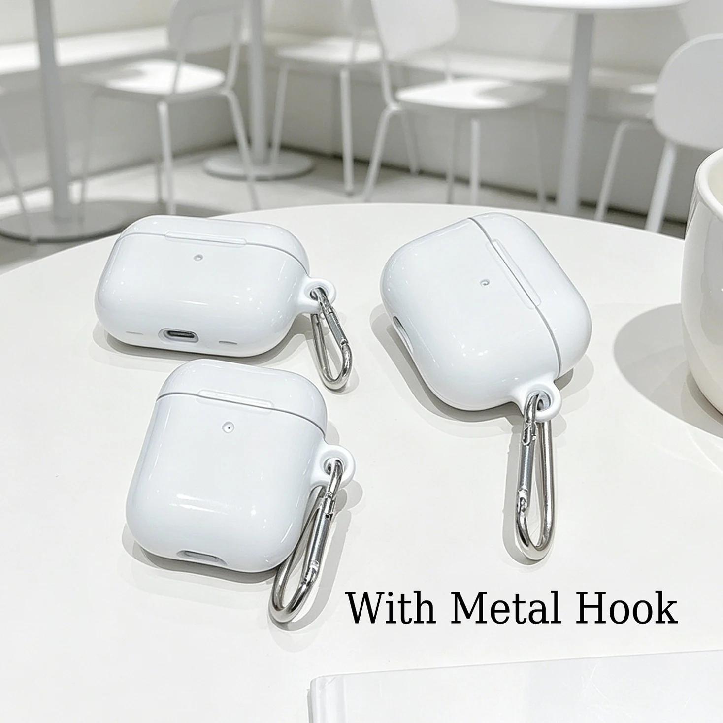 Фото Чехол ShellJoy Funky Floral Shockproof Protective Glossy HD из твердого поликарбоната для наушников AirPods 1, 2, 3, Pro, Pro2 с металлическим крючком №2