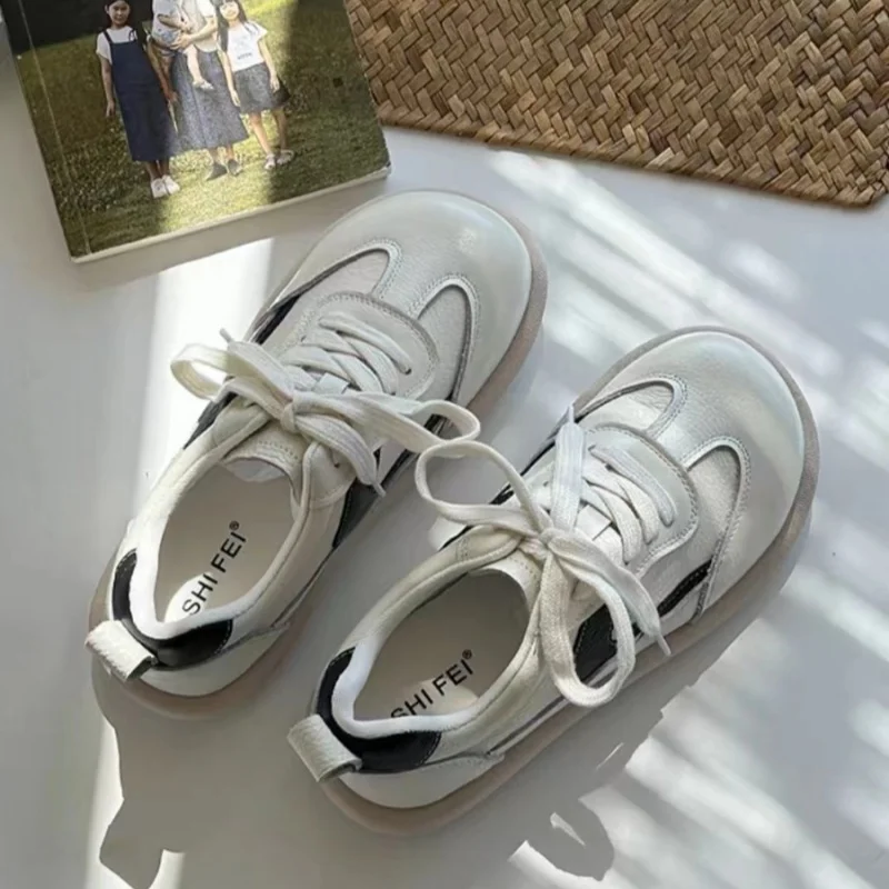 Высококачественные женские кожаные оксфорды на платформе толстые туфли Tottom