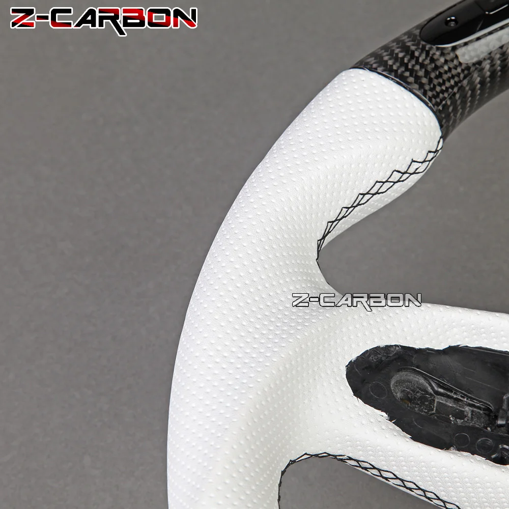 Светодиодный руль подходит для Audi RS 2016-2020 углеродное волокно ПЕРФОРИРОВАННОЕ