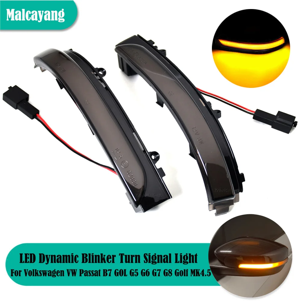 

2x Hight Quality LED Dynamic Blinker Turn Signal Light Side Mirror Lamp For Volkswagen VW Passat B7 GOL G5 G6 G7 G8 Golf MK4.5