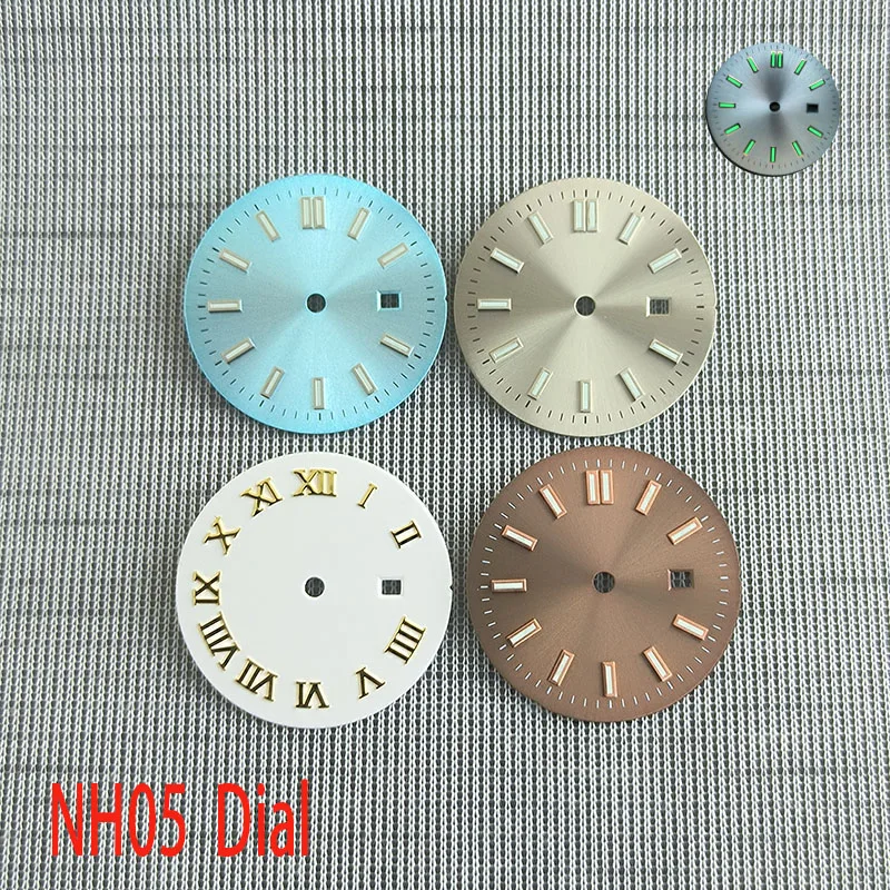 NH05 Циферблат часов Аксессуары для циферблата 24 5 мм Зеленый C3 светящийся с