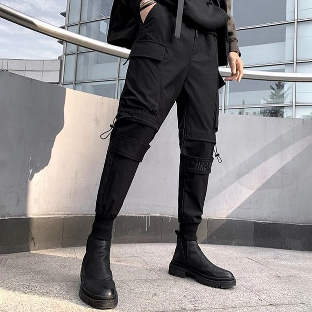 

Trendy Functional Slimming Design Overalls Men's Korean Version of All-match Trousers with Trousers Street Casual Pencil Pants