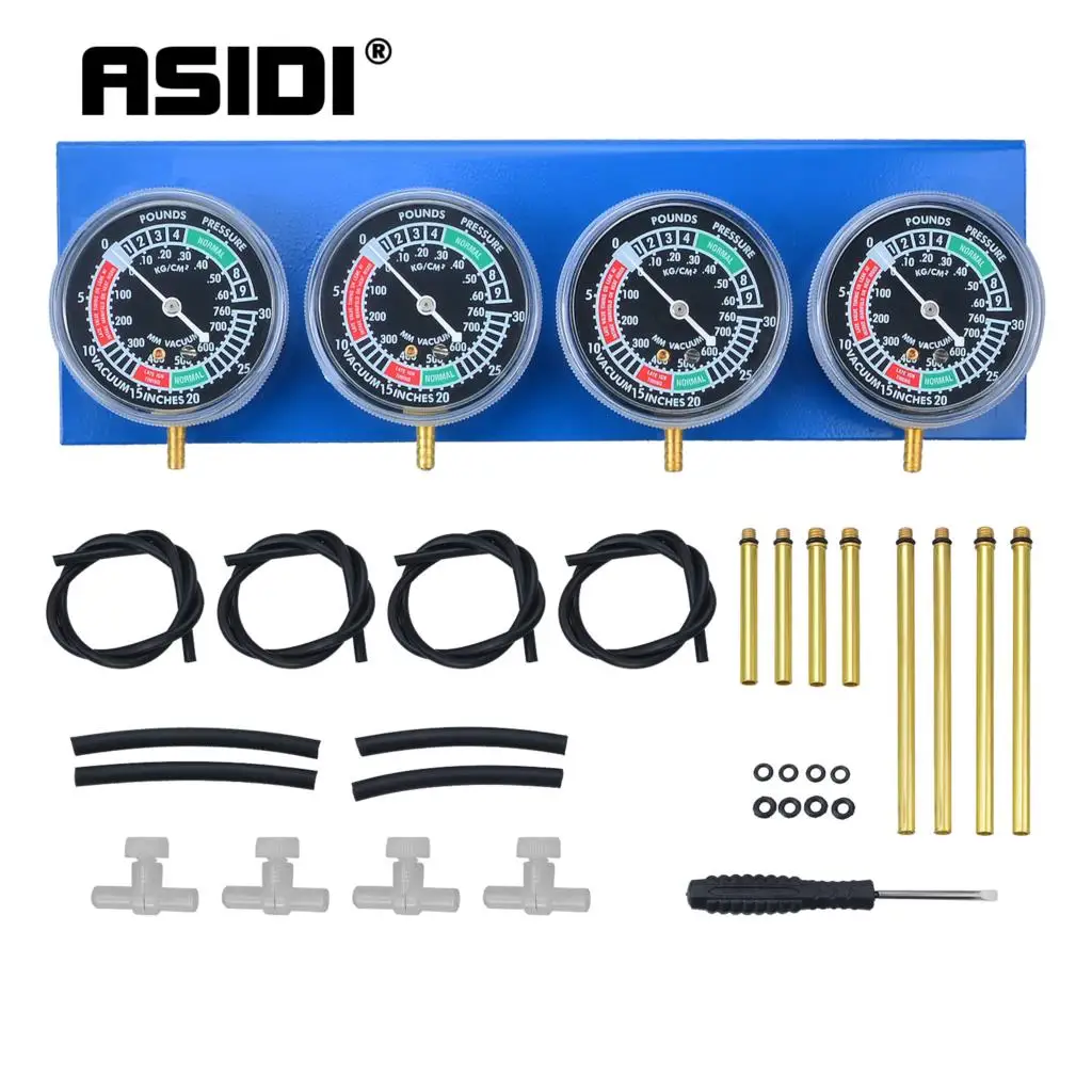 

ASIDI 2/4 Cylinder Carburetor Synchronizer Set Vacuum Balancer Gauge for Motorcycle Motorbike Carbs Repair Tool