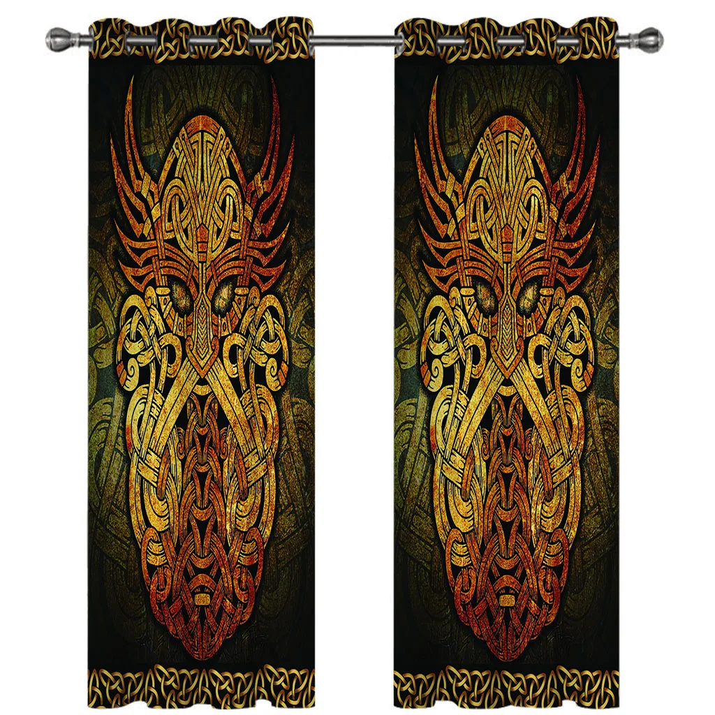 Индивидуальные шторы для спальни креативные золотые узоры затемняющие с принтом